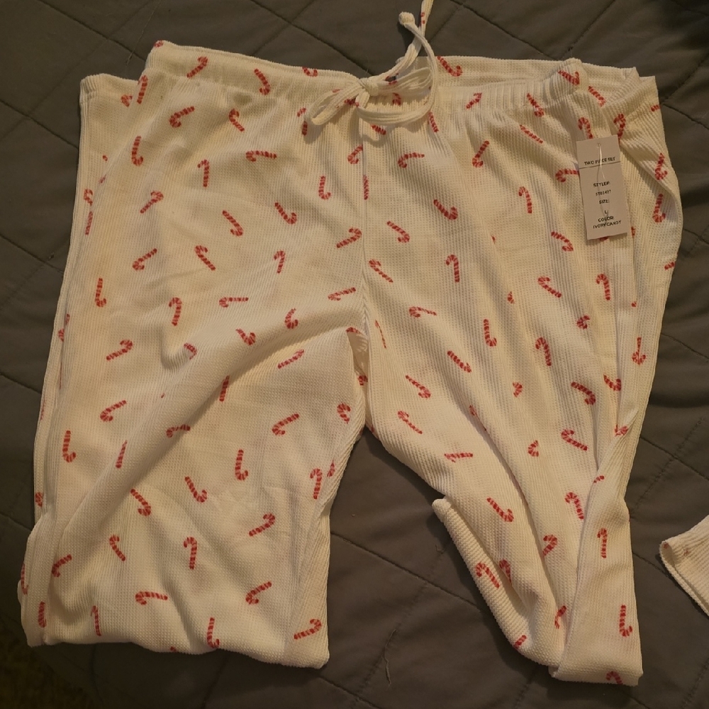 Pink Rose White and Red Pajama Set